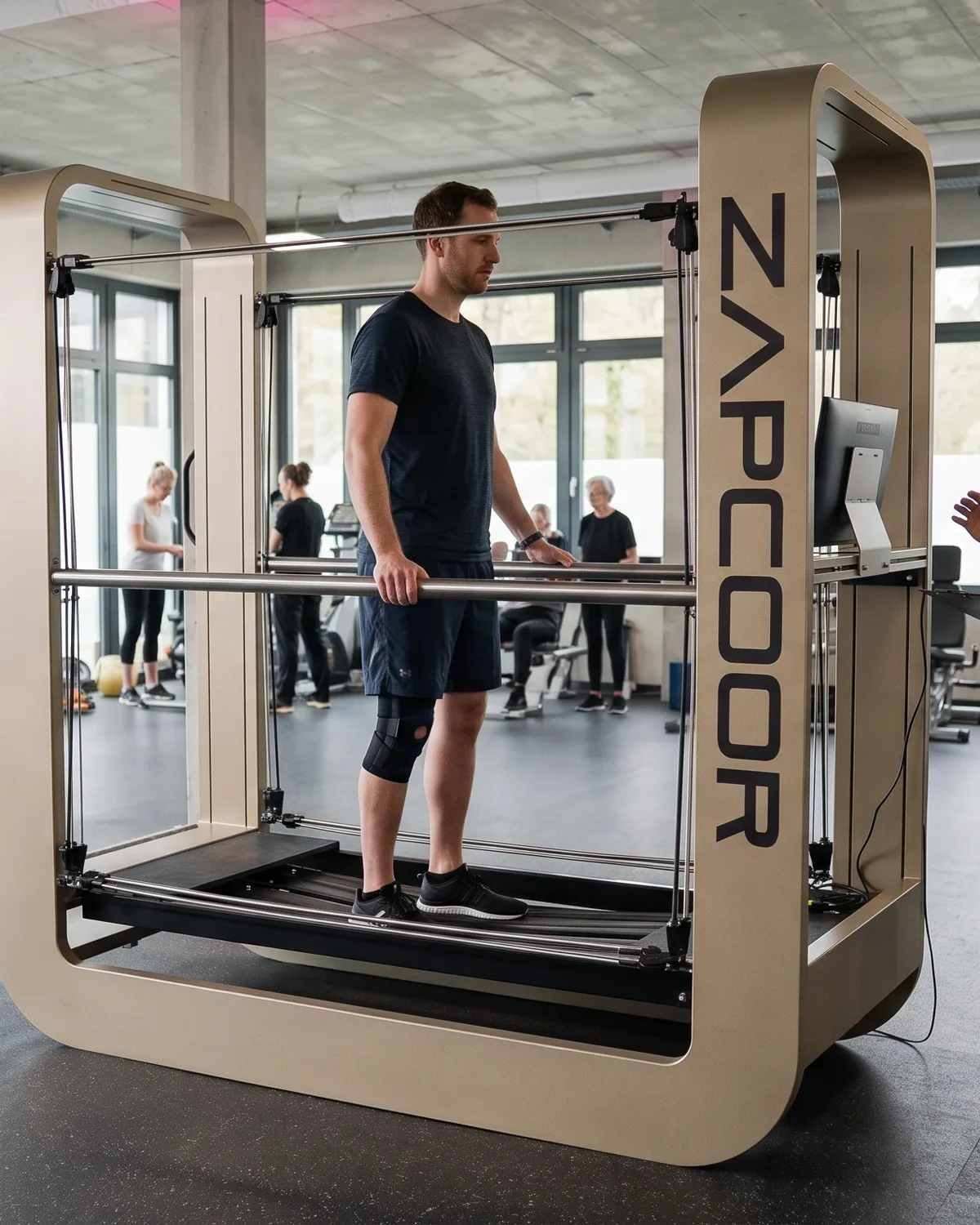 Patient bei der Knie Reha auf dem ZAPCOOR